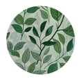 thumbnail image 4 of WYYP Green Leaves Round Table Cover 100% Polyester Fiber Great for Home Kitchen/Parties/Holiday Dinner White, 4 of 8