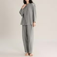 thumbnail image 3 of Perfectbot Womens Cotton Pajamas Set Lightweight Loose Fit Sleepwear Comfy Casual Lounge Set Two Piece, 3 of 6
