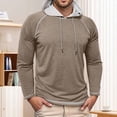 thumbnail image 3 of Kureaily Men's Slim Fit Hoodie Casual Pullover Sweatshirt For Everyday Wear Lightweight Comfortable Streetwear Top With Classic Solid Design Mens Hooded Sweatshirt, 3 of 5