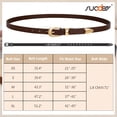 thumbnail image 6 of SUOSDEY Women's Skinny Leather Belts Thin Women Belt for Jeans Dress with Metal -tail Design 2 Pack, 6 of 7
