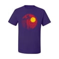 thumbnail image 2 of Wild Bobby, Silhouette Red Moon, Streetwear, Men Graphic Tees, Purple, 5XL, 2 of 3