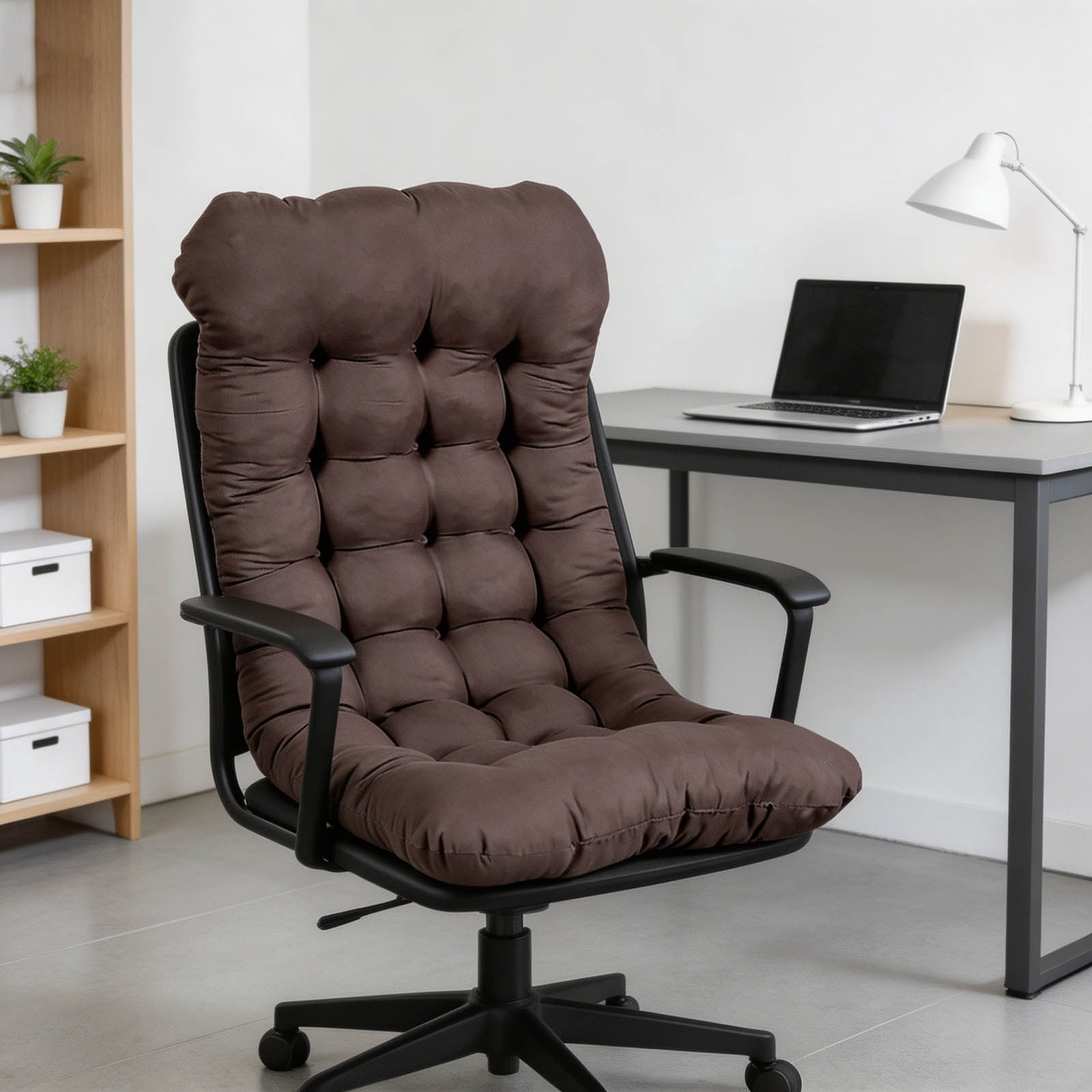 YiJuHui Ergonomic Chair Cushion with Lumbar Support - Memory Foam Seat and Back Cushion for Office Chair, Car, Gaming - Pressure Relief for Desk, Home, Wheelchair - Comfortable Posture Corrector