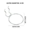 thumbnail image 2 of RUNROTOO 4Set Silver Pegboard Rings for Metal Pegboard Hooks 10X8CM Display, 2 of 6