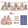 thumbnail image 1 of Calendario De Adviento Para Rellenar, Calendario Navideño De 10 X 14 Cm Bolsa De Tela Para Llenar, 24 Bolsas De Regalo Cadena Para Llenar Y Colgar, Bolsa De Yute, Ba De Yute, 1 of 4