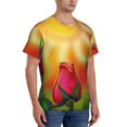 thumbnail image 5 of Rocae Rose Psychedelic for Men's Moisture-Wicking Crew Tee - T-Shirt for Sports, Outdoor Activities, and Casual WearLarge, 5 of 9