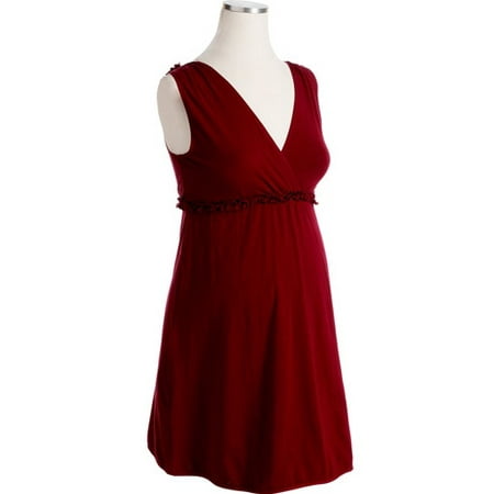 Wynette by Valmont Maternity Wrap-Style Jersey Chemise