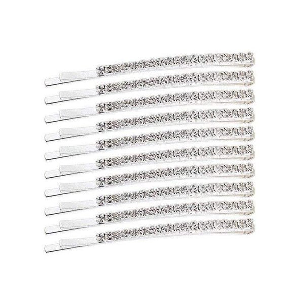 Soochat Horquillas de diamantes de imitación Horquillas de diamantes Horquillas de cristal para el cabello Decoraciones para damas, mujeres y niñas, 10 piezas