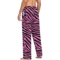 thumbnail image 6 of PISONIC Pink Zebra Print Mens Pajama Pants Lounge Men's Pajama Bottoms Soft Sleep Pants With Pockets Drawstring, 6 of 6