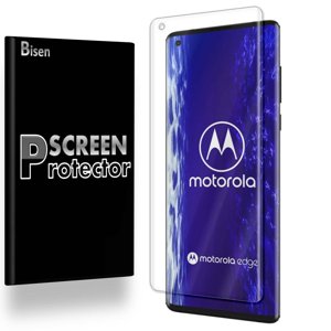 Convient pour Motorola Edge [3-Pack BISEN] Ultra Protecteur d'écran clair [couverture complète, bord à bord], anti-rayure, antichocs