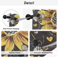 thumbnail image 5 of Sunflower Bee Kitchen Curtains, Black Yellow Farm Flower Spring Summer Light Filtering Window Curtain Panels, 2Pcs Rod Pocket Window Treatments Set for Cabin Bathroom Bedroom 52x45 Inches, 5 of 9
