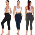 thumbnail image 2 of FUNING 3 Pack Leggings with Pockets for Women,High Waisted Tummy Control Workout Yoga Pants, 2 of 6