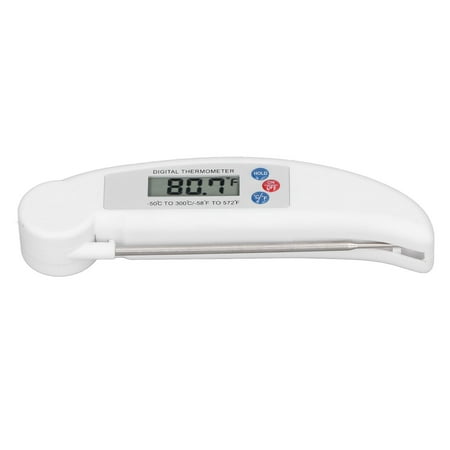 

Meat Thermometer Food Thermometer Calibration Function Food Grade With Folding Probe For Baking White