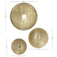 thumbnail image 4 of DecMode Gold Metal Large Metallic Disk Plate Wall Decor (3 Count), 4 of 13