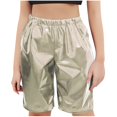 thumbnail image 1 of RXIRUCGD 2025 Summer Clothes for Kids Solid Color Loose Glossy Straight Leg Shorts For Boys And Girls Five Part Shorts For Performance Mid Length Shorts, 1 of 4