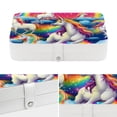 thumbnail image 4 of Unicorn Necklace Organizer, Bracelet Holder, and Jewelry Boxes - Portable PU Leather with Removable Compartment, 4 of 6