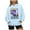 Sky Blue, variant on Taylor 1989 Women's Fashion Loose Casual Daily Loose Crewneck Sweatshirts Daily Long Sleeve Top Pullover Sweatshirts Outfits, S