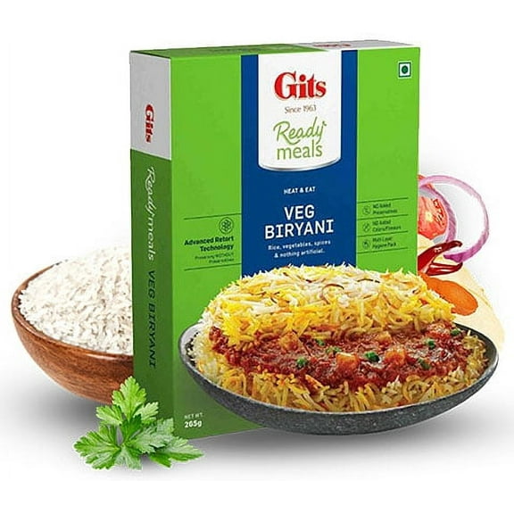 Gits Veg Biryani (Ready-to-Eat) 9.3 oz pack