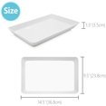 thumbnail image 3 of Serving Tray Platter, 2 Pcs Food Tray for Veggie Fruit Snack Dessert Cookie Cheese, Food Trays for Party Supplies Display, Plastic Platters for Serving Food, Large White Trays, BPA Free, 3 of 9