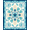 Blue Turquoise Ivory, Pattern 8, variant on ODIKA Wave Seashell Border Bathroom Coral Reef Starfish Ocean Nautical Playful for Dorm Room, Small Living Apartment, Stain Resistant Low Profile