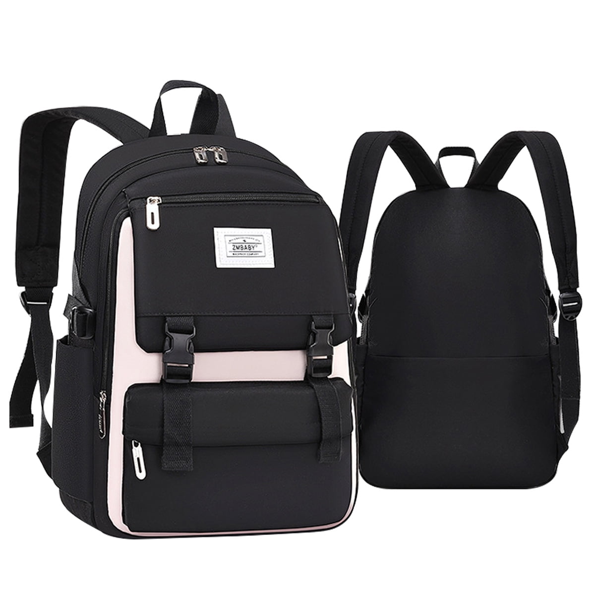 Large School Backpack Teen Boys Girls Backpack Casual MultiFunction Travel bag,Black