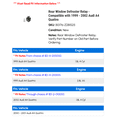 thumbnail image 2 of Rear Window Defroster Relay - Compatible with 1999 - 2002 Audi A4 Quattro 2000 2001, 2 of 2