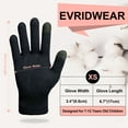 thumbnail image 5 of EvridWear Moisturizing Gloves for Kids, Extra Small 2 Pairs Cotton Glove with Touchscreen Fingers (Black), 5 of 8