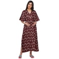 thumbnail image 1 of Moomaya Robe Maxi Kaftan de Maternité Longue pour Femmes à Manches Kimono Boutonnée, 1 of 5