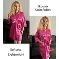 thumbnail image 4 of Ekouaer Silky Robes for Women Satin Knee Length Bride Bridesmaid Wedding Party Bathrobe Lightweight Sexy Sleepwear with Pockets, 4 of 6