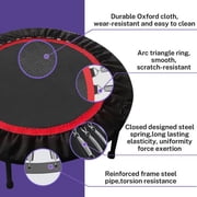 FAIZHI Foldable Mini Trampoline, 40 Rebounder Trampoline for Adults, Indoor Fitness Trampoline Exercise Workout Rebounder with Durable Bungees Outdoor/Garden