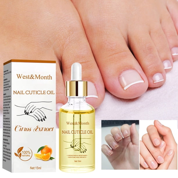 Aceite para Cutículas y Uñas (15 Ml) | El Aceite de Naranja Suaviza El Estrato Córneo | Ve, Vegetariano | Mejora La Salud de Las Uñas
