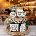 thumbnail image 1 of XYAIYT Rustic Wooden Ornament Set for Coffee Table Fireplace or Office Includes Mini Decorative Signs Suit for Home Decor Gift for Family Friends and Teachers Enhancing Festive Ambiance, 1 of 6