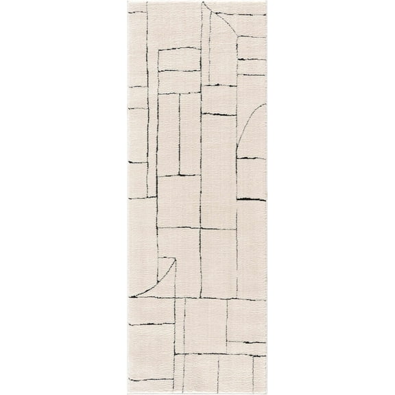 BoutiqueRugs Keats Farmhouse Runner Rug - Rose Cream - 2'8" x 7'3" Runner