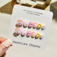 Eisoary 12Pcs Kids Cartoon Nail Art Stickers Cute Flower Cloud Heart