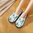 thumbnail image 5 of KLL Hello Summer Slippers for Women Men House Slip on Indoor Outdoor Bedroom Furry Fleece Lined Ladies Comfy Anti-Skid Rubber Hard Sole-Medium, 5 of 8