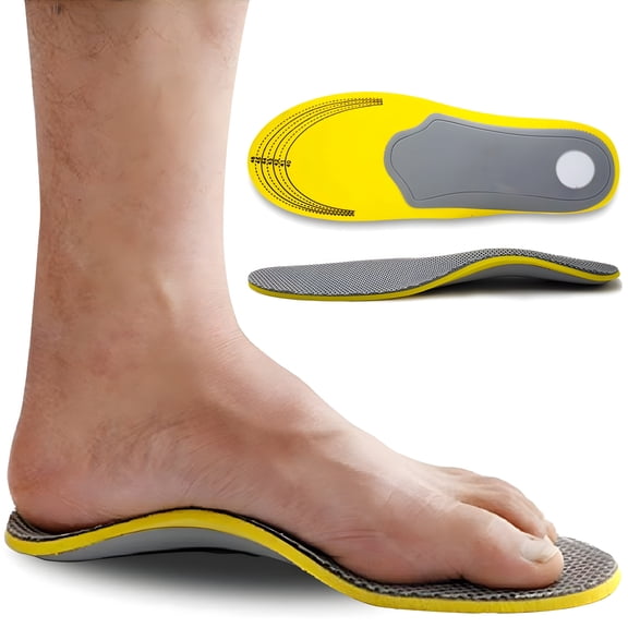 XIRQI Arch Support Insoles for Flat Feet Orthotic Inserts for Plantar Fasciitis, Shoe Inserts Men and Women for Arch Support, Over-Pronation, Relief Heel Spur Pain