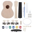 thumbnail image 2 of Ukeleles De Bricolaje, Tablero Arqueado Resistente Al Desgaste Hermoso Kit De Ukelele De Color Madera Para Aprendizaje De Instrumentos Musicales Para Regalo Hecho A Mano, 2 of 7