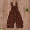 thumbnail image 4 of Douhoow 1-6 Years Girls Romper Kids Sleeveless Ruffles Dots Print Jumpsuit Wide Leg Pants Overalls, 4 of 7