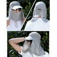 thumbnail image 4 of FNNMNNR Women & Men Outdoor Sun Hat UV Protection Fishing Hiking Caps with Face Neck Flap Cover UPF 50+ Outdoor Sportswear Accessories Light Grey, 4 of 7