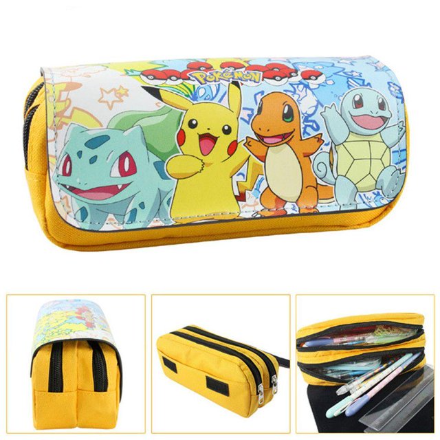 ANTHEA Pokemon Regalos De Cumpleaños Anime Mochila Escolar Suministros Escolares Dibujos Animados Eevee Familia Estuche