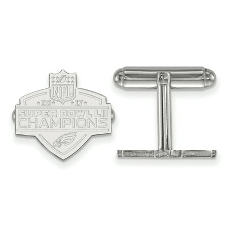 Philadelphia Phillies Cufflinks - Philadelphia Eagles Super Bowl LII Champions Sterling Silver Cufflink Set - Silver - No Size