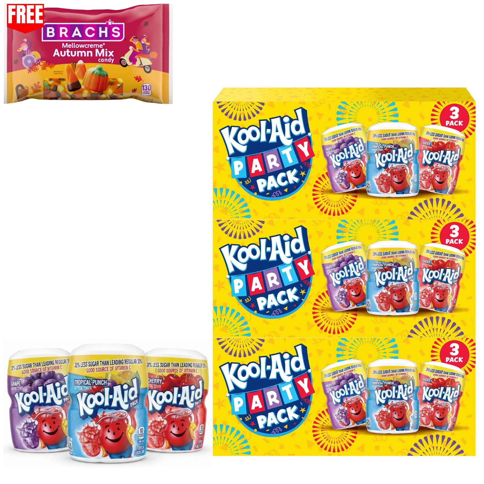Kool-Aid Caffeine Free Jumbo Tropical Punch Sweetened Powdered