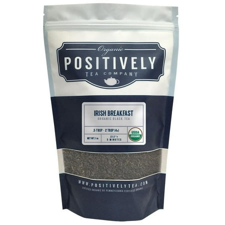 Positively Tea Company, Organic Irish Breakfast, Black Tea, Loose Leaf, USDA Organic, 4 oz.