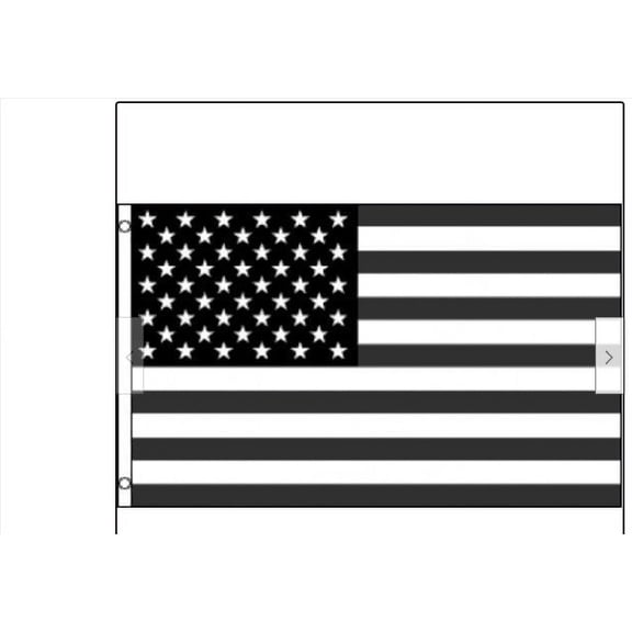 Black and White USA United States Flag American Protest Banner Pennant 2x3 Foot
