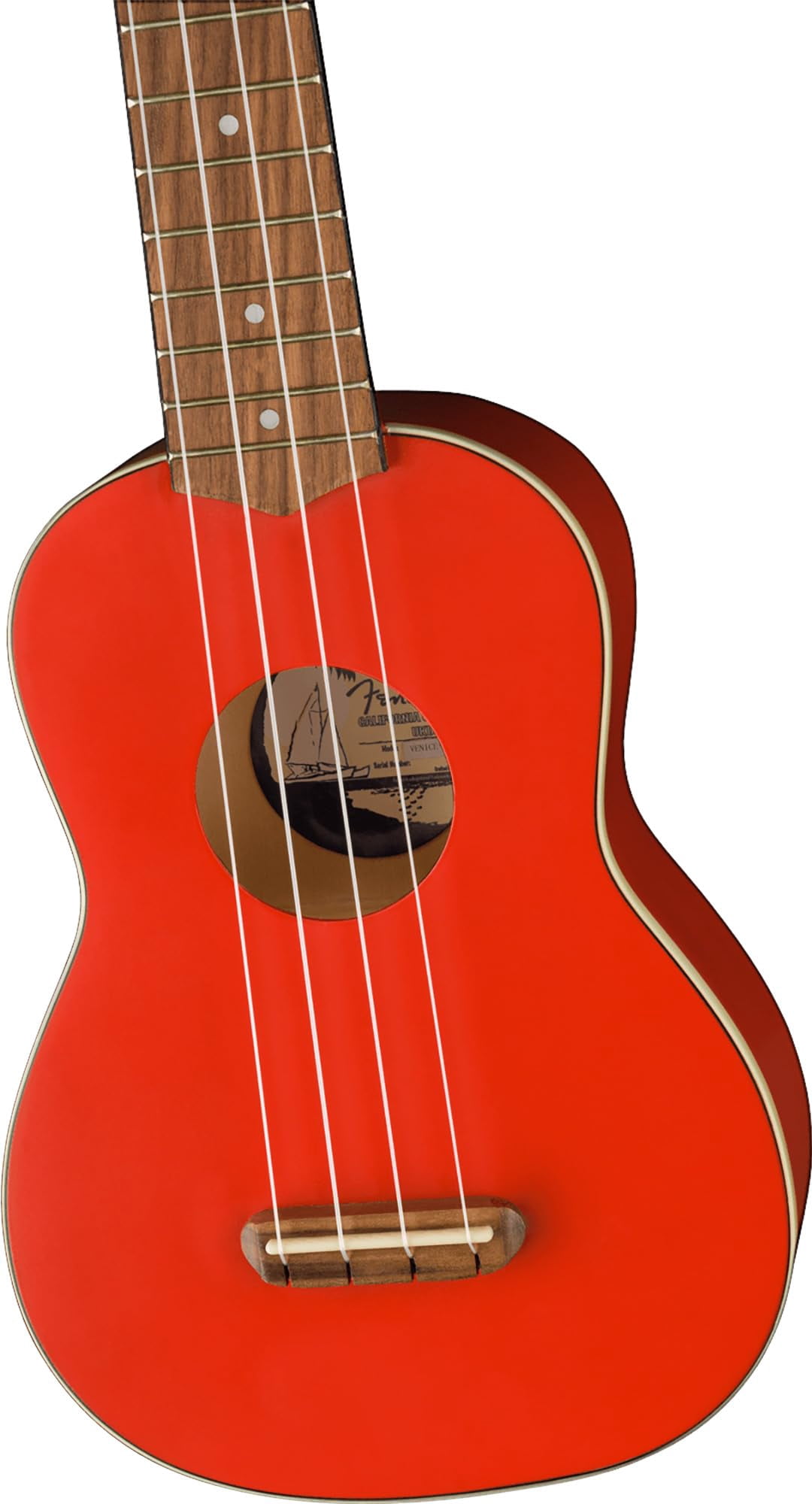 Fender Venice Soprano Ukulele - Fiesta Red Bundle with Gig Bag, Tuner, and Austin Bazaar Instructional Video