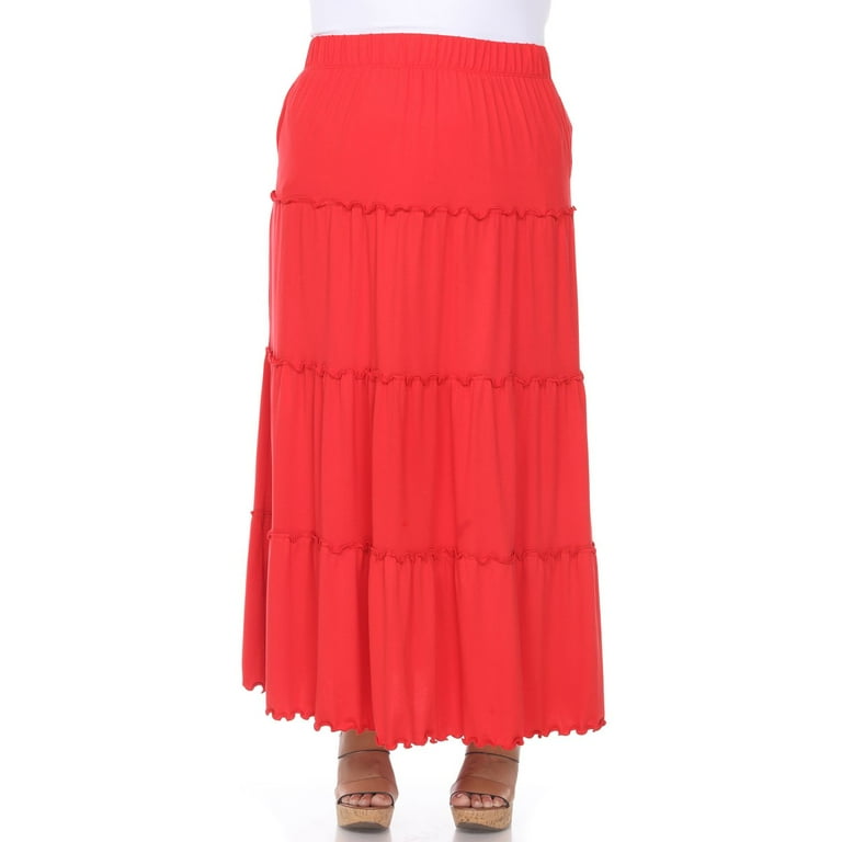 White mark maxi top skirt with pockets