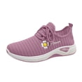 thumbnail image 2 of AUDeals Women's Floral Print Bowling Shoes, Air Cushion Sneakers with Arch Support for Work, Gym and Running (Purple, 7.5), 2 of 8
