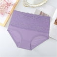 thumbnail image 3 of adviicd Period Panties for Teens Women's Underwear High Waisted Postpartum Maternity Panties Purple XX-Large, 3 of 5