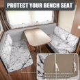 thumbnail image 2 of Uorisanigo RV Dinette Cushion Covers RV Sofa Seat Slipcovers with White Marble - Camper Cushions Slipcover - Stretch 2 Seat Sofa Chair Cover Furniture Protector for Camper, 2 of 7
