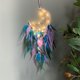 thumbnail image 5 of Muyoka Atrapasueños con luces de hadas Lucky Feather Turquesa Colgante Perlas Adorno para colgar en la pared para niños Dormitorio Sala de estar Decoración,Blue Muyoka Hogar, 5 of 7