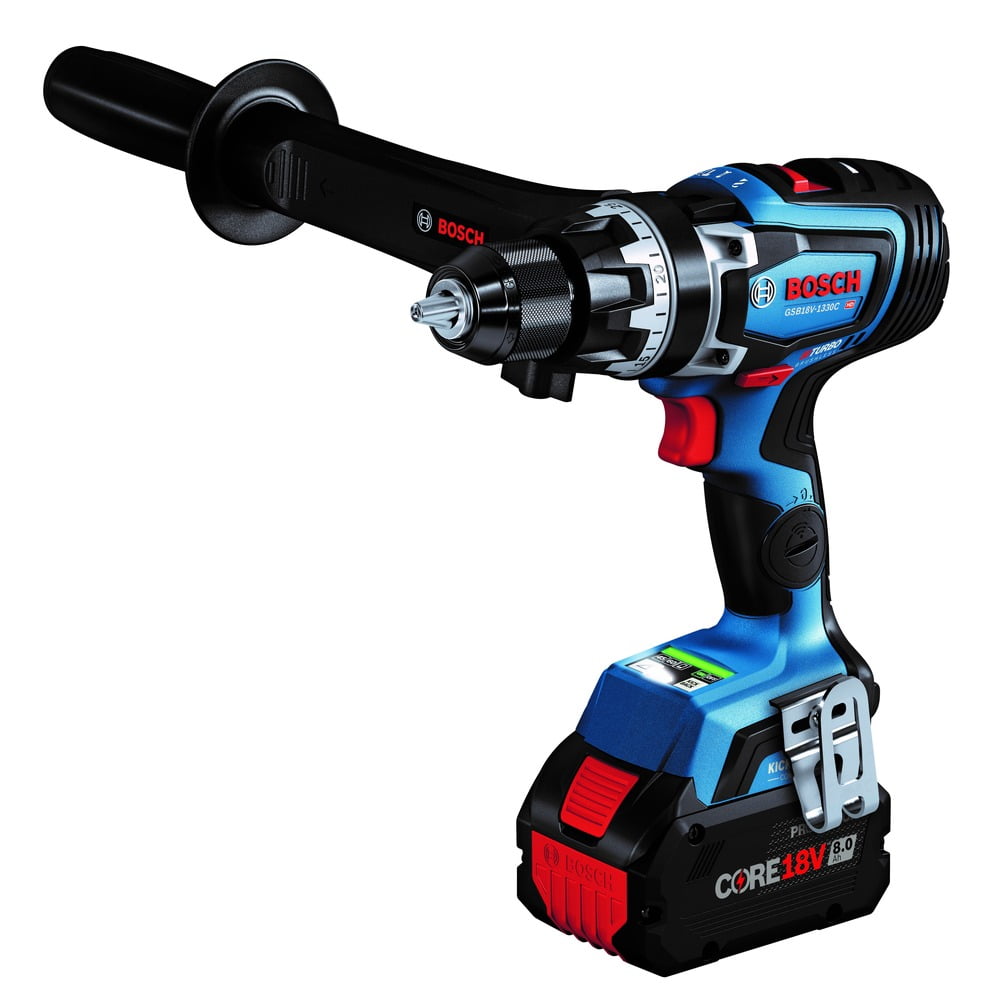 Restored Bosch GSB18V-1330CB14-RT 18V PROFACTOR Brushless Lithium-Ion 1/2 in. Cordless Connected-Ready Hammer Drill Driver Kit (8 Ah) (Refurbished)